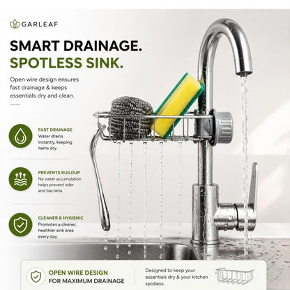 Elegant Stainless Steel Sink Organizer