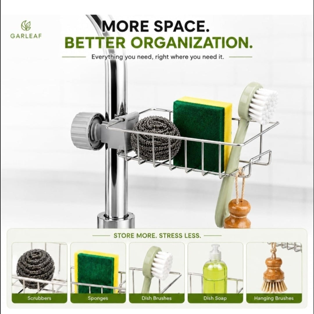 Elegant Stainless Steel Sink Organizer