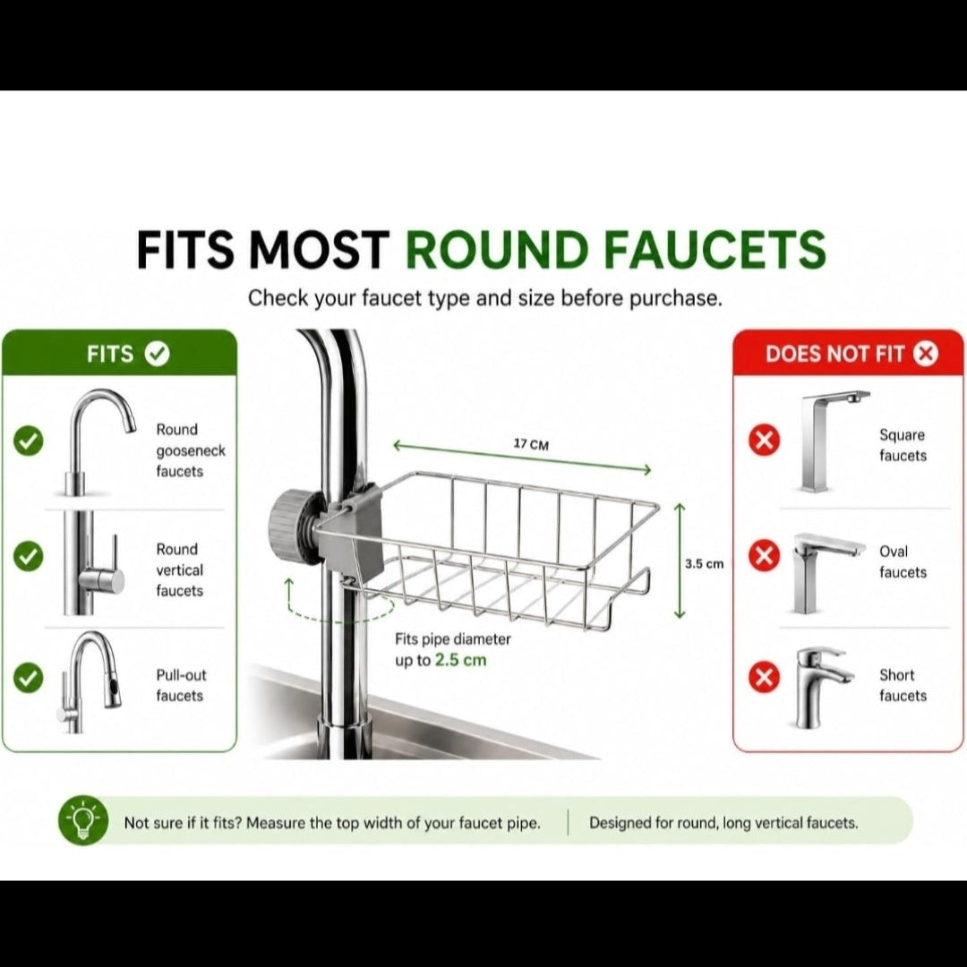 Elegant Stainless Steel Sink Organizer