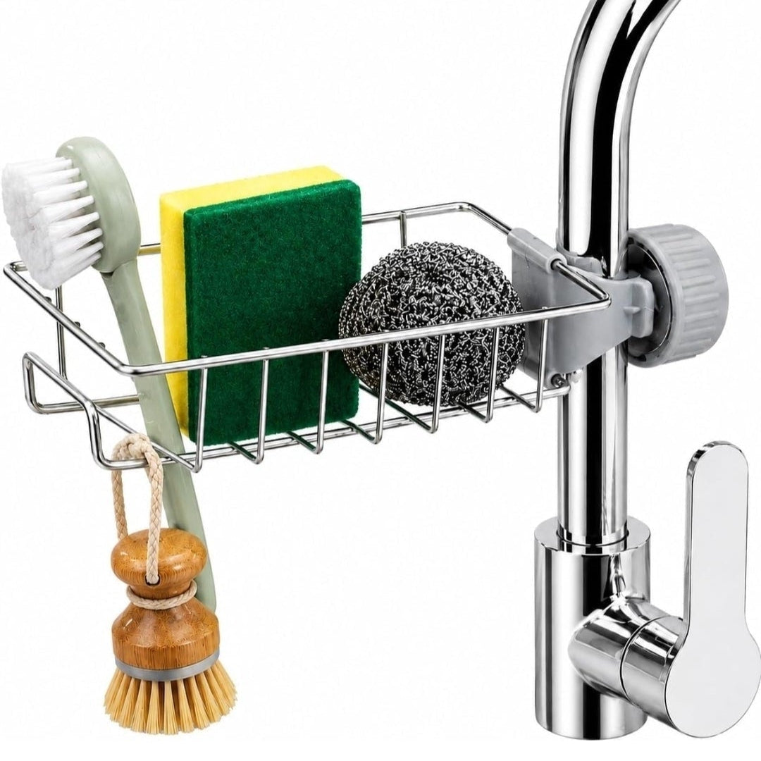 Elegant Stainless Steel Sink Organizer